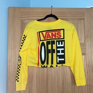 Vans Off the Wall & Urban Outfitters Collab Yellow Cropped Top. Size. X-Small.
